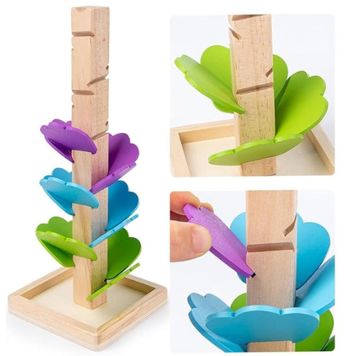 Jouet Montessori en Bois: Arbre à Pétales musicale