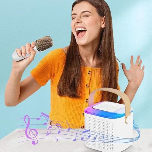 Enceinte Karaoké Familiale: Micros Doubles, Bluetooth, Son HIFI