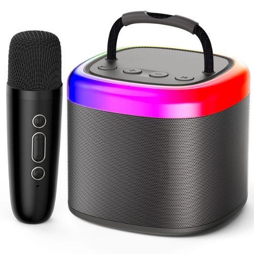 Enceinte Karaoké Familiale: Micros Doubles, Bluetooth, Son HIFI