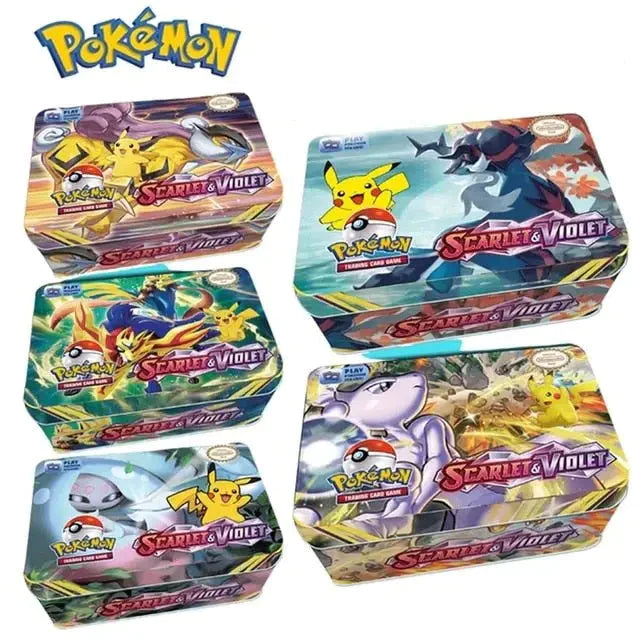 50 Cartes Pokémon Avec Boîte en Métal