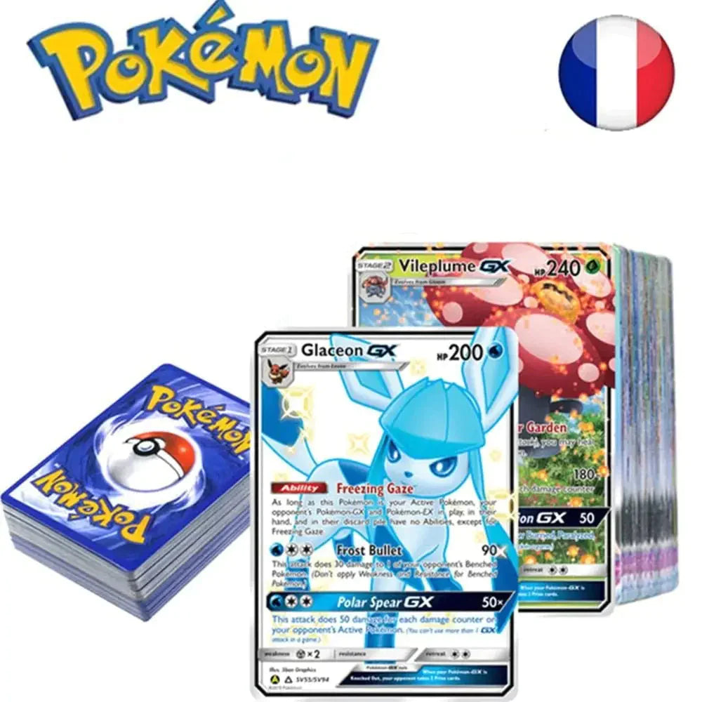 50 Cartes Pokémon Avec Boîte en Métal