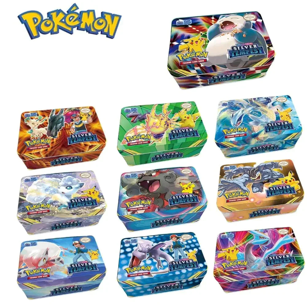 50 Cartes Pokémon Avec Boîte en Métal