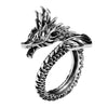 Bague Argent Dragon pour Hommes