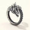 Bague Argent Dragon pour Hommes