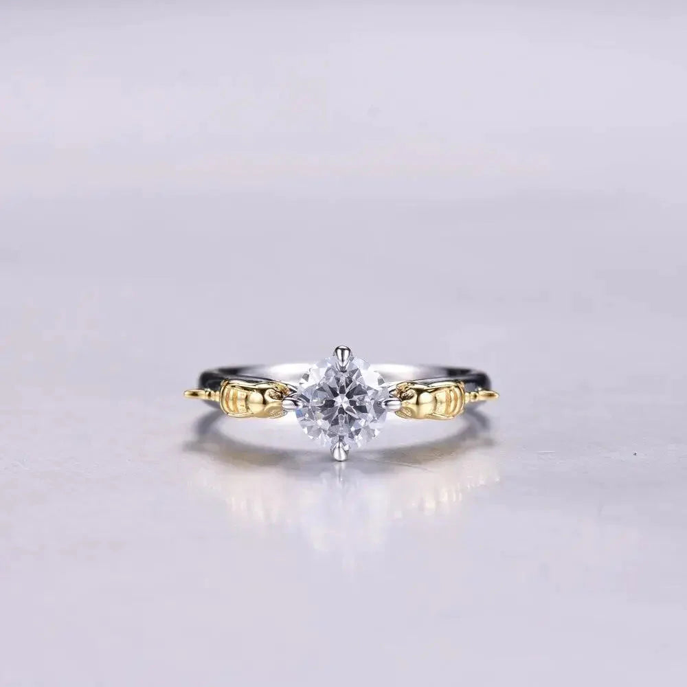 Bague de mariage en argent Pikachu