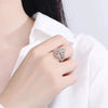 Bague élégante plumes Paon Argent 925