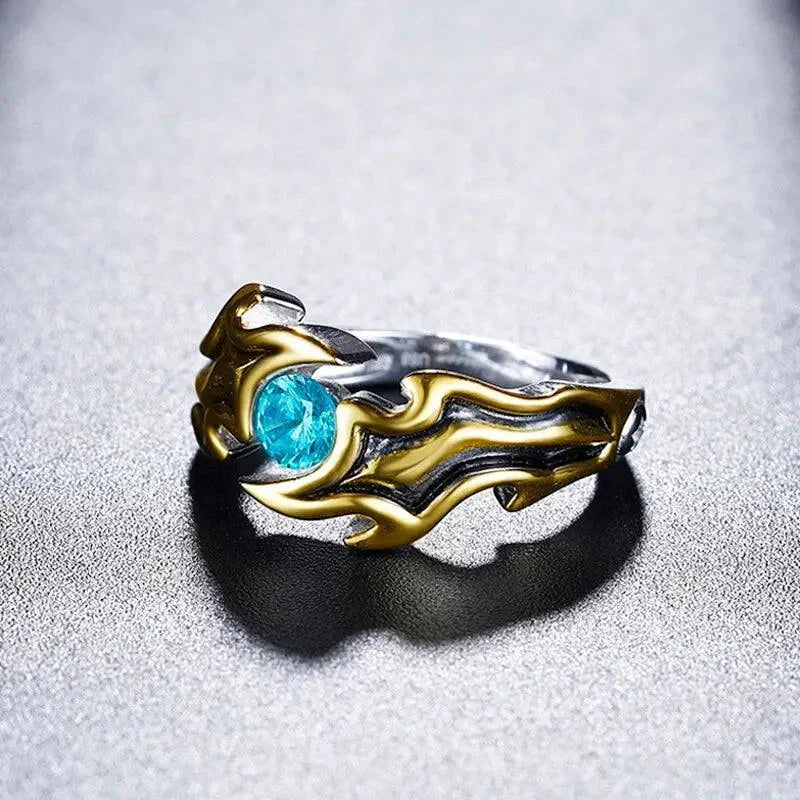 Bague en argent 925 Super Saiyan Goku Végéta