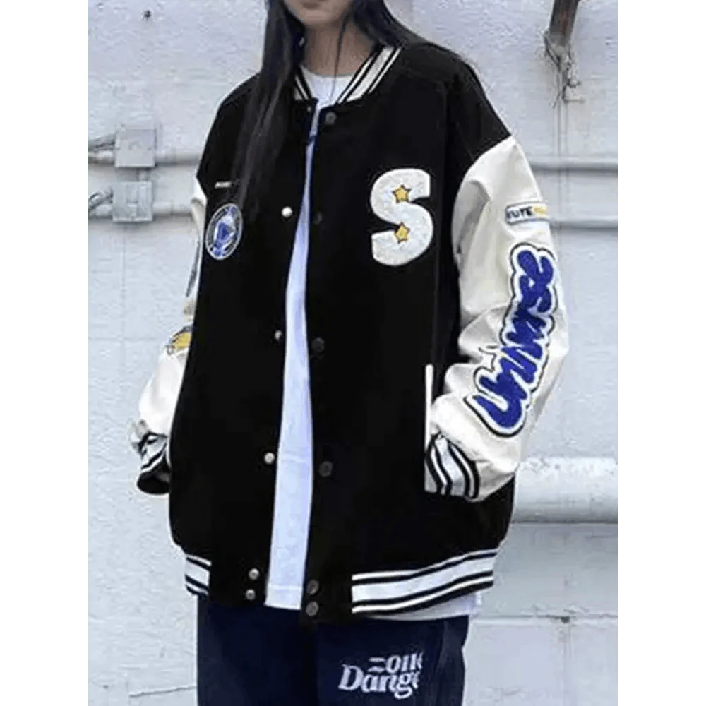 Blouson Harajuku à manches longues pour femme