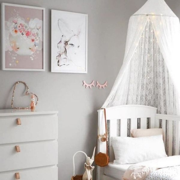 Ciel de Lit bébé<br> Blanc transparent