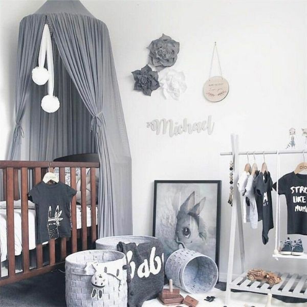 Ciel de Lit bébé<br> Gris taupe