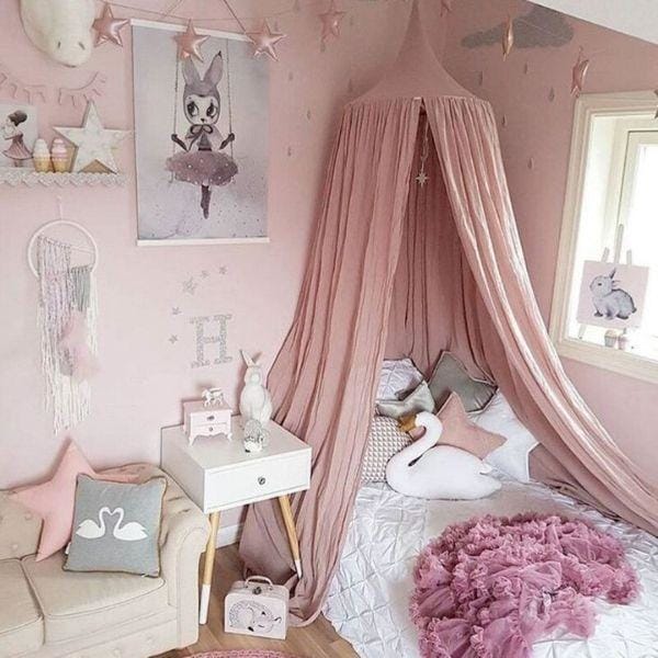 Ciel de Lit bébé<br> Rose Mauve