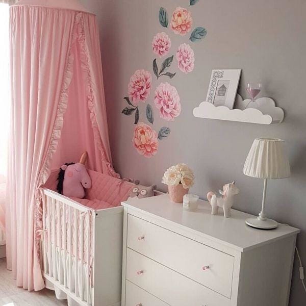 Ciel de Lit bébé Rose foncé