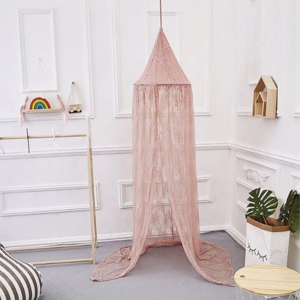 Ciel de Lit bébé Rose transparent