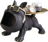 Décoration Statue de Bouledogue pour le Rangement de Clés et Bijoux