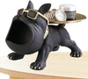 Décoration Statue de Bouledogue pour le Rangement de Clés et Bijoux