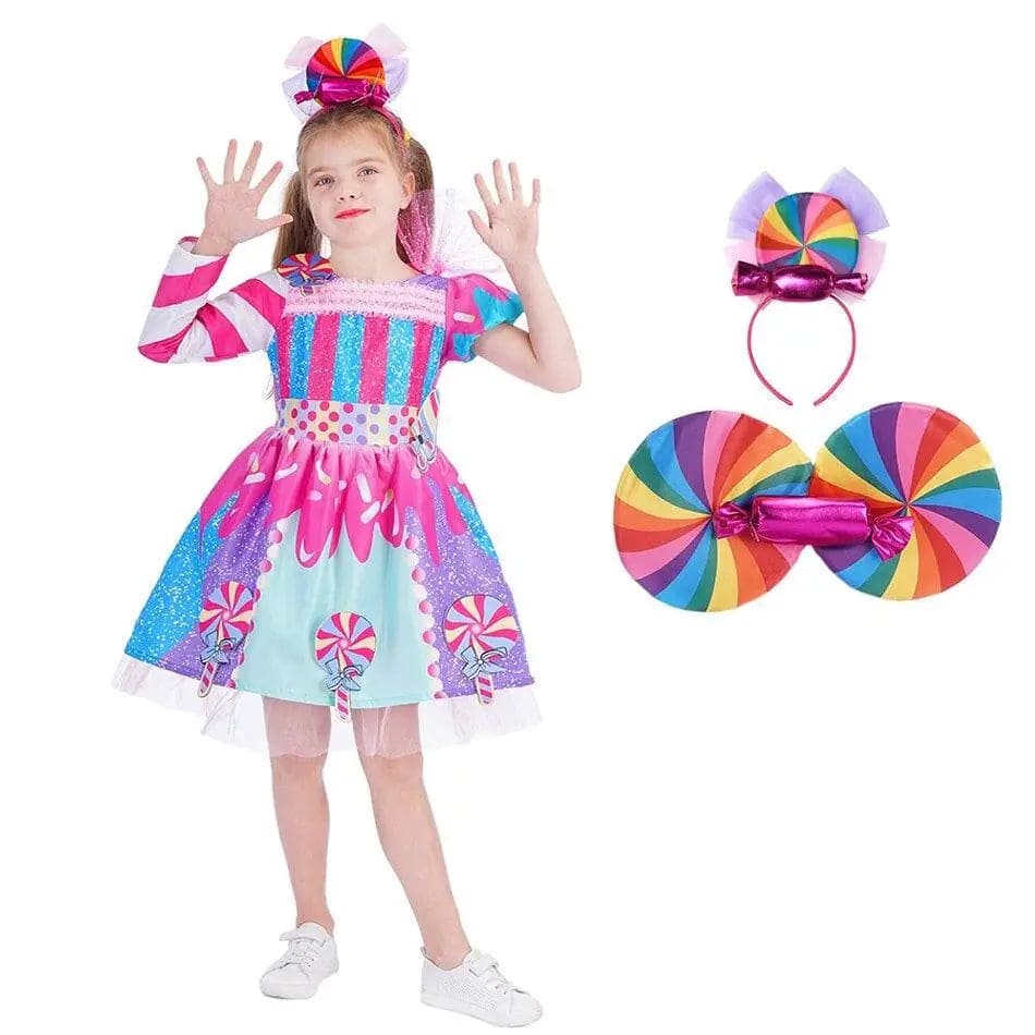 Déguisement Fille Robe Bonbon Sucette