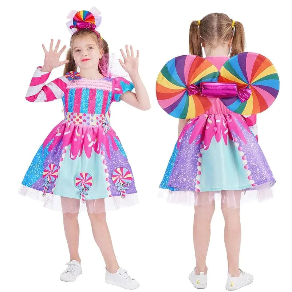 Déguisement Fille Robe Bonbon Sucette