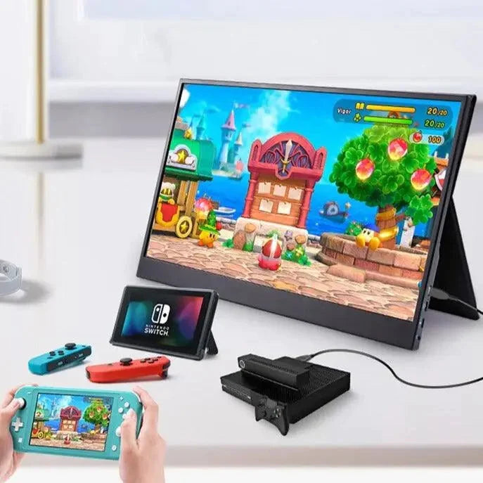 Ecran Moniteur portatif Compatible avec USBC HDMI SWITCH PS4 et PC