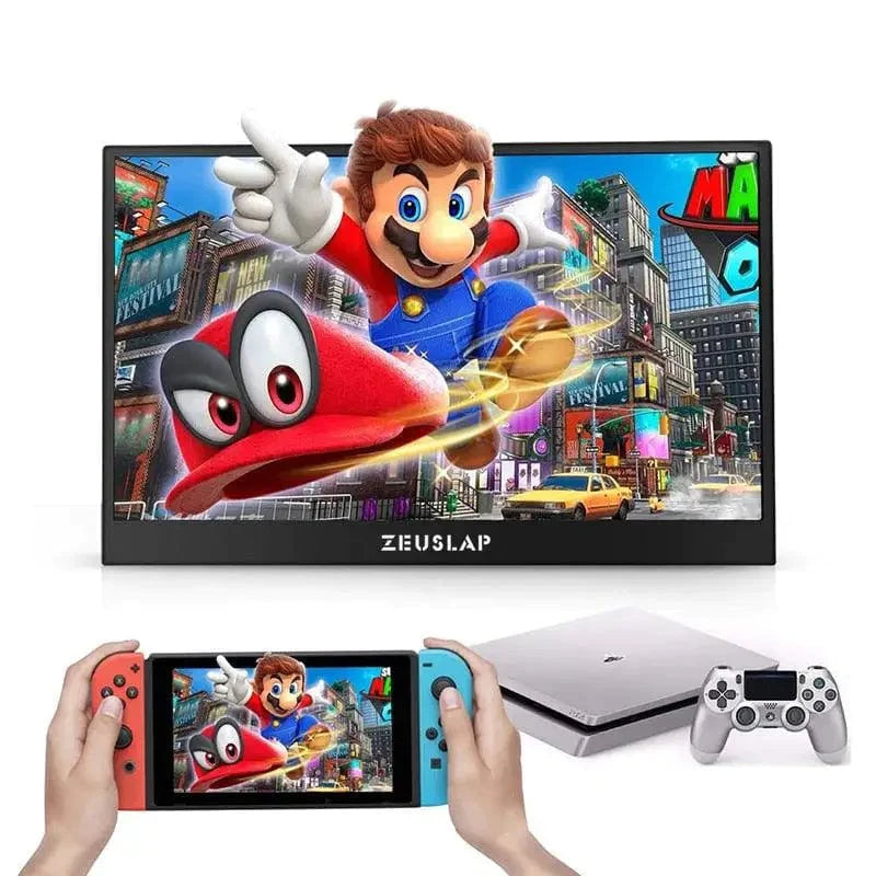 Ecran Moniteur portatif Compatible avec USBC HDMI SWITCH PS4 et PC