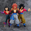 Figurines Vegeta, Son Goku et Gogeta Super Saiyan 4