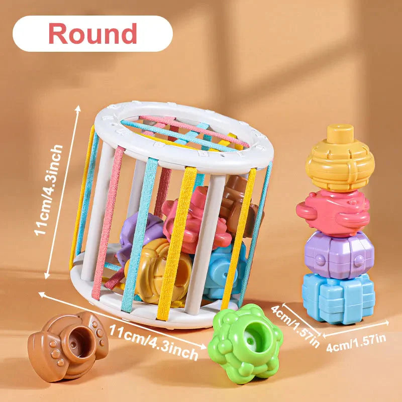 Jeu de Tri de Blocs aux Formes Colorées pour Bébés - Montessori