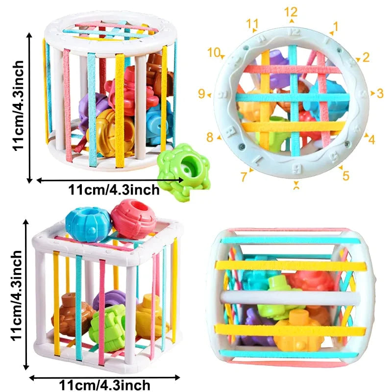 Jeu de Tri de Blocs aux Formes Colorées pour Bébés - Montessori