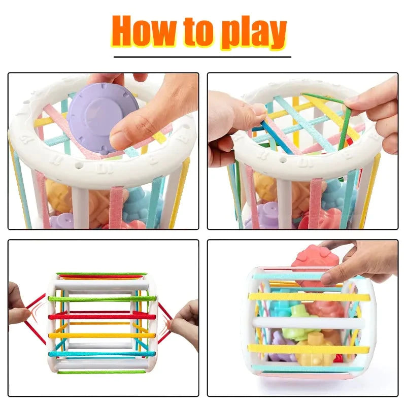 Jeu de Tri de Blocs aux Formes Colorées pour Bébés - Montessori