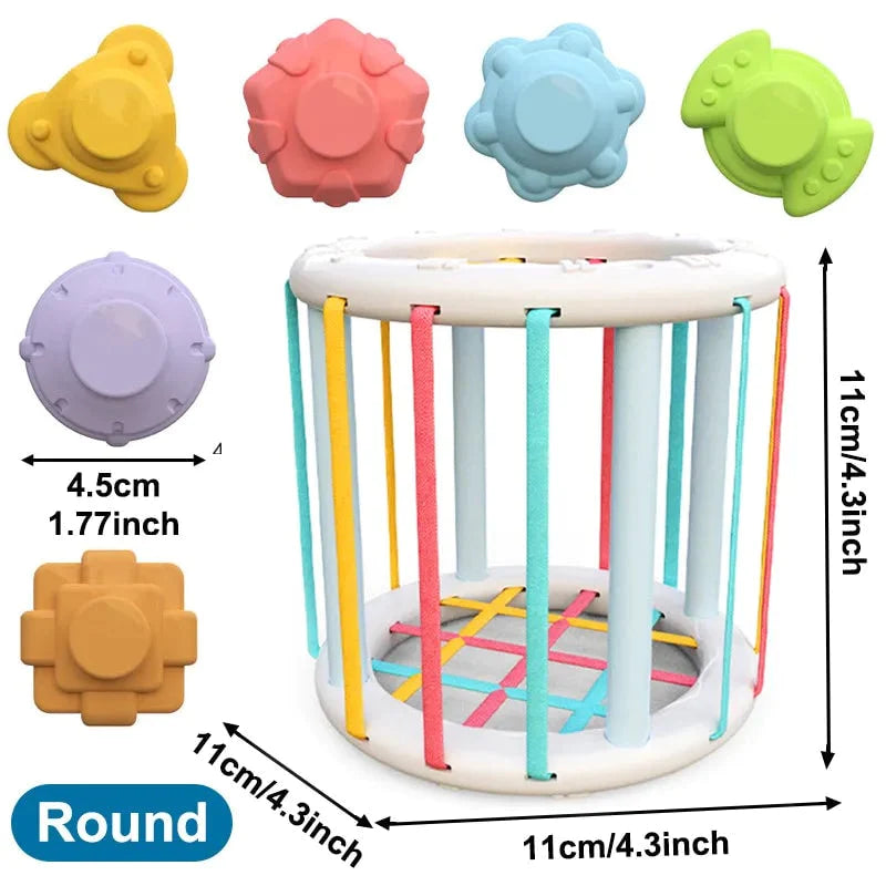 Jeu de Tri de Blocs aux Formes Colorées pour Bébés - Montessori