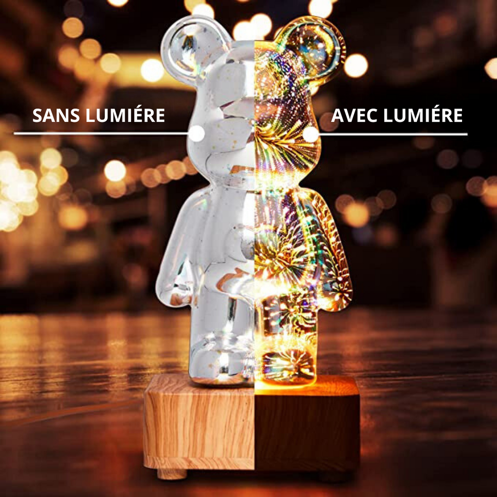 Lampe de Chevet Ourson : Veilleuse 7 Couleurs
