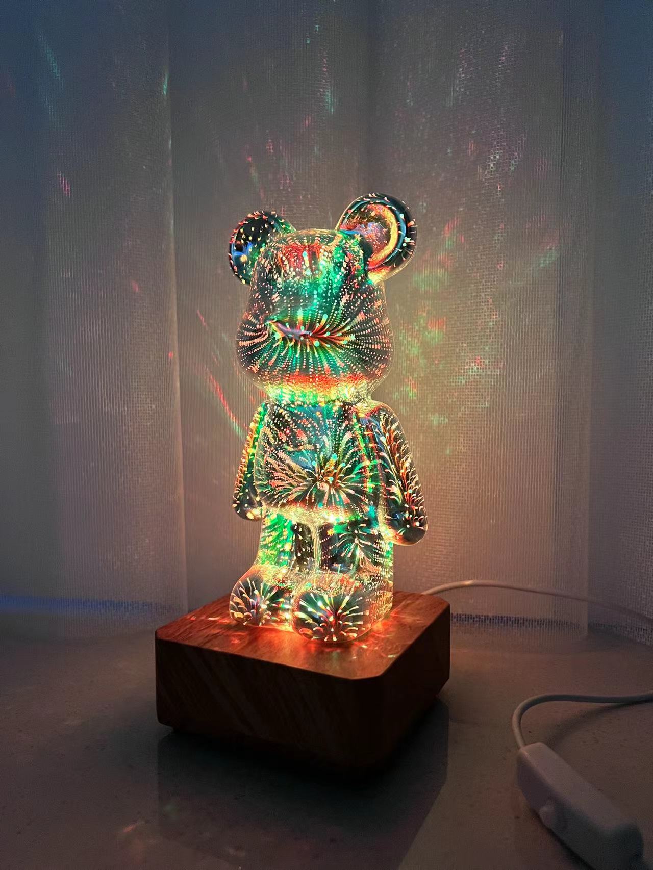 Lampe de Chevet Ourson : Veilleuse 7 Couleurs