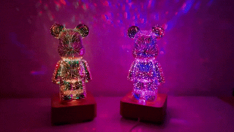 Lampe de Chevet Ourson : Veilleuse 7 Couleurs
