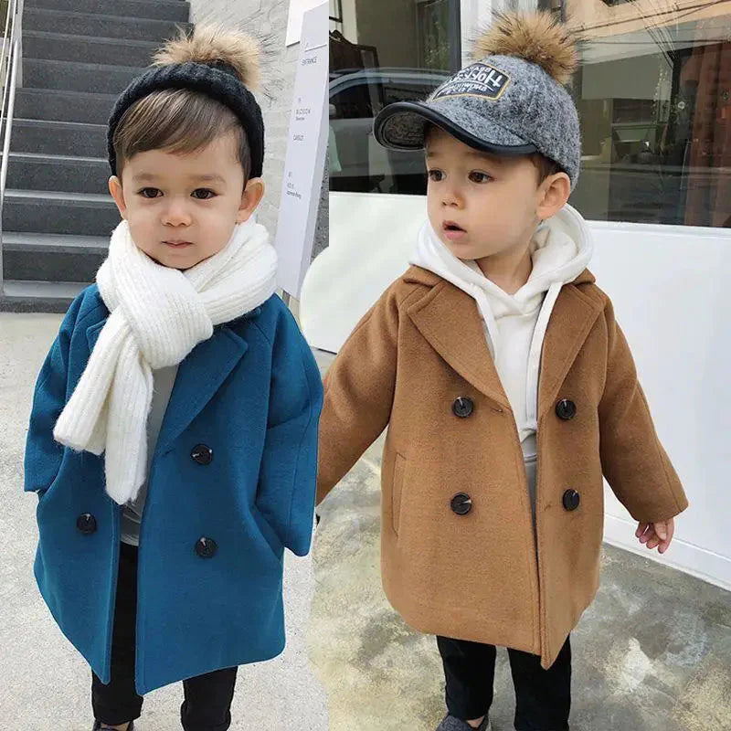 Manteau de laine unisexe pour enfants