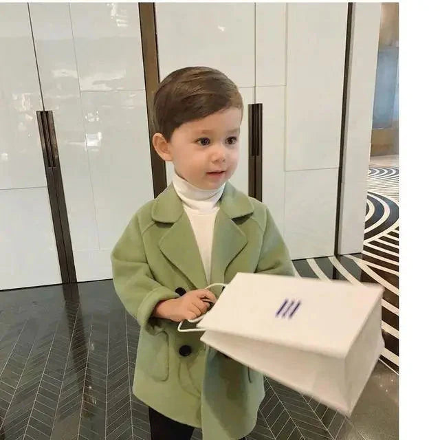Manteau de laine unisexe pour enfants