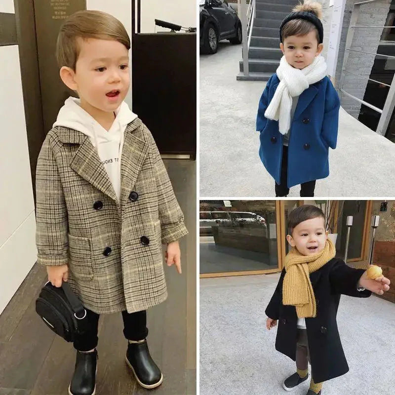 Manteau de laine unisexe pour enfants
