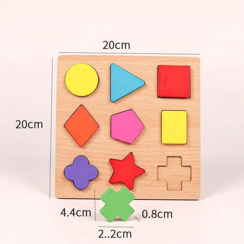 Puzzle 3D en bois Montessori pour enfants