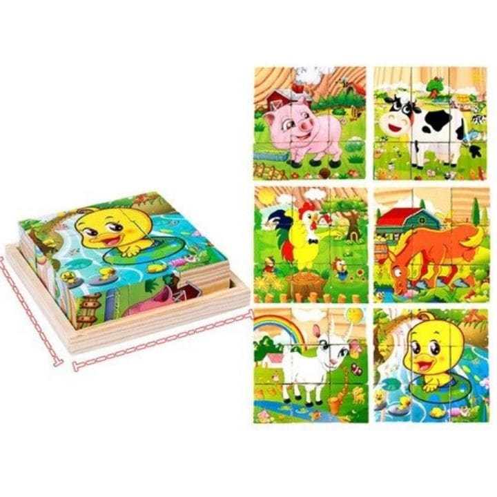 Puzzle cube en bois