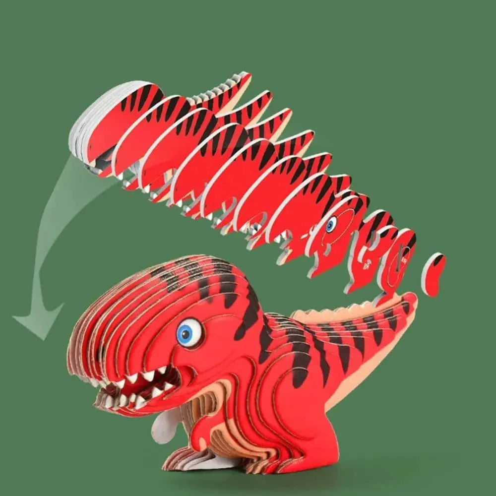 Puzzle en papier 3D dinosaure Montessori