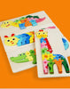 Puzzle en Bois pour Enfants : Animaux, Véhicules et Motifs Colorés