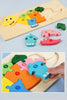 Puzzle en Bois pour Enfants : Animaux, Véhicules et Motifs Colorés