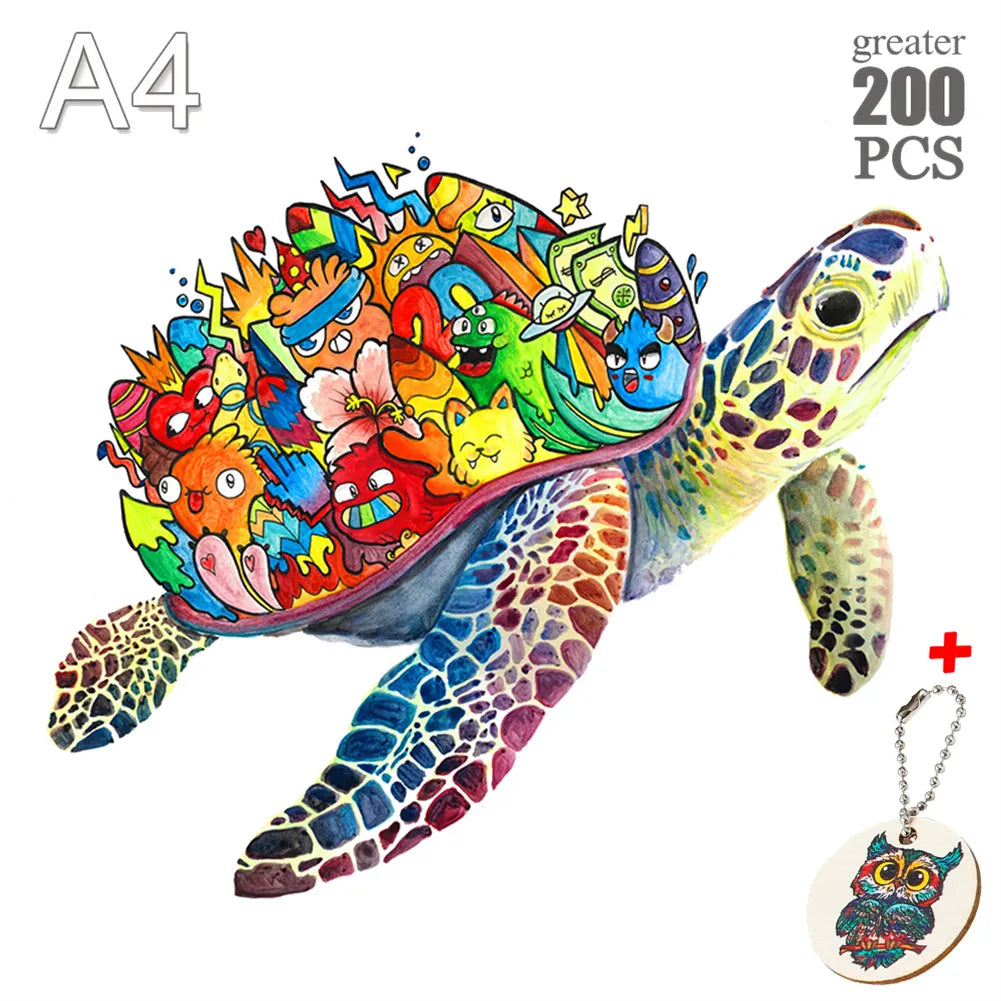 Puzzle en Bois multicouleurs