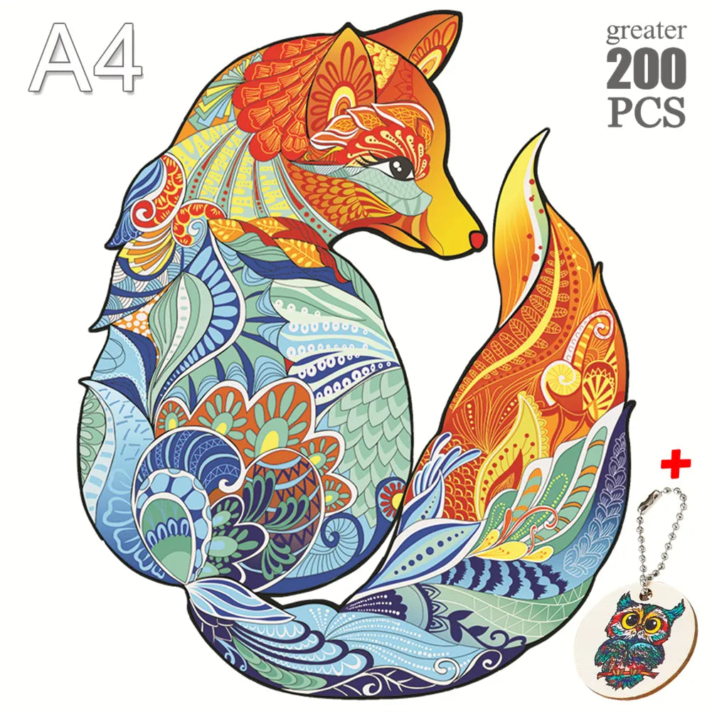 Puzzle en Bois multicouleurs
