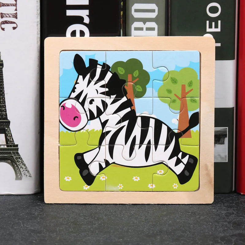 Puzzle en bois Montessori Bébé