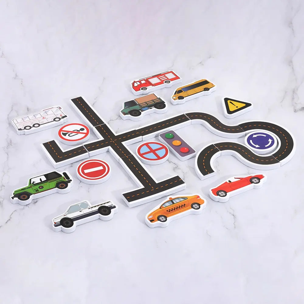 Jouet de Bain Puzzle Route Voiture