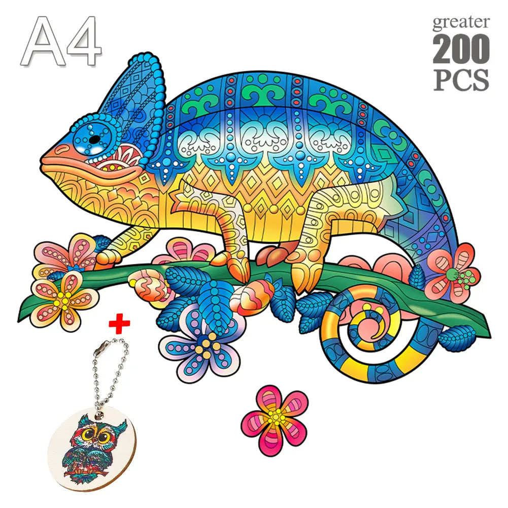 Puzzle en Bois multicouleurs