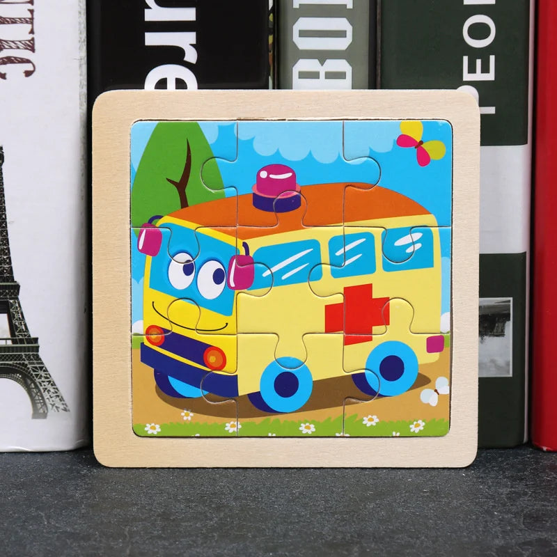 Puzzle en bois Montessori Bébé