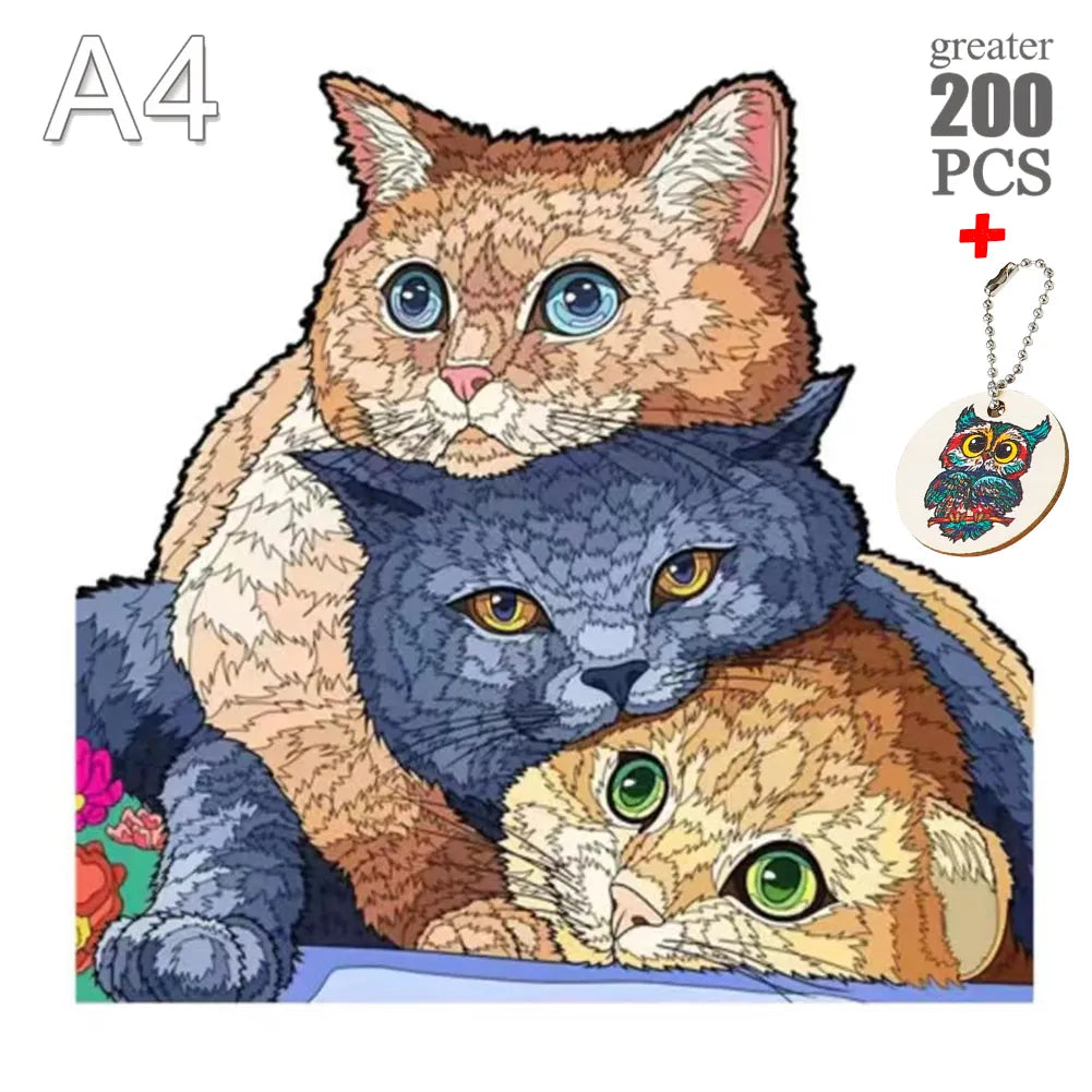 Puzzle en Bois multicouleurs