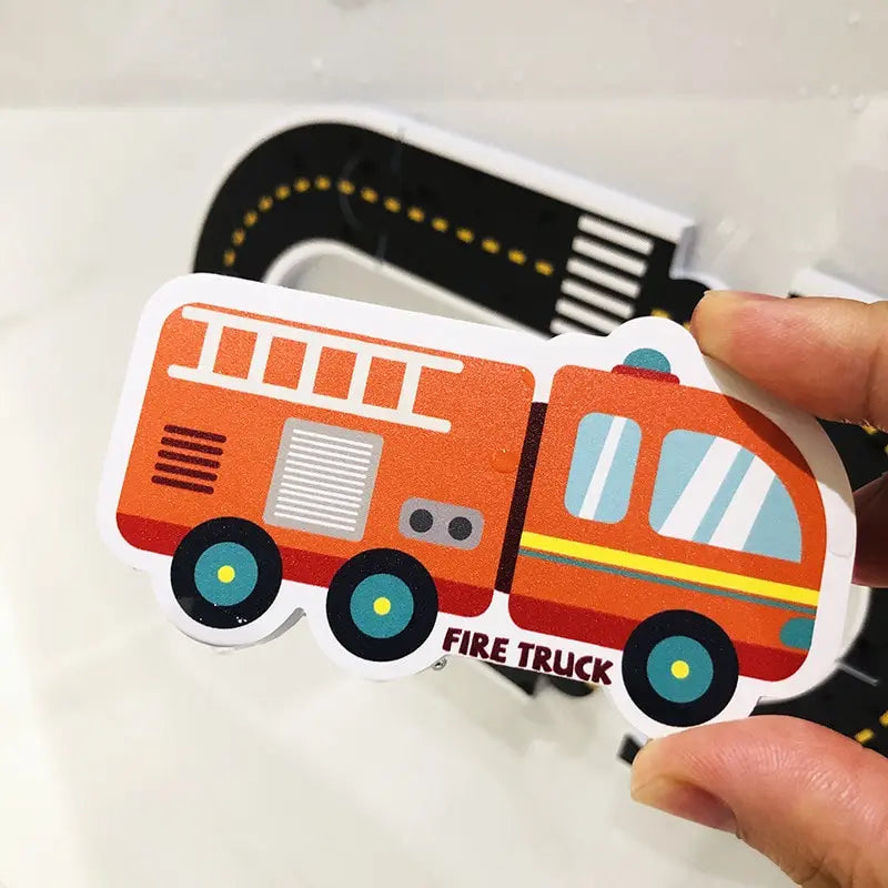 Jouet de Bain Puzzle Route Voiture