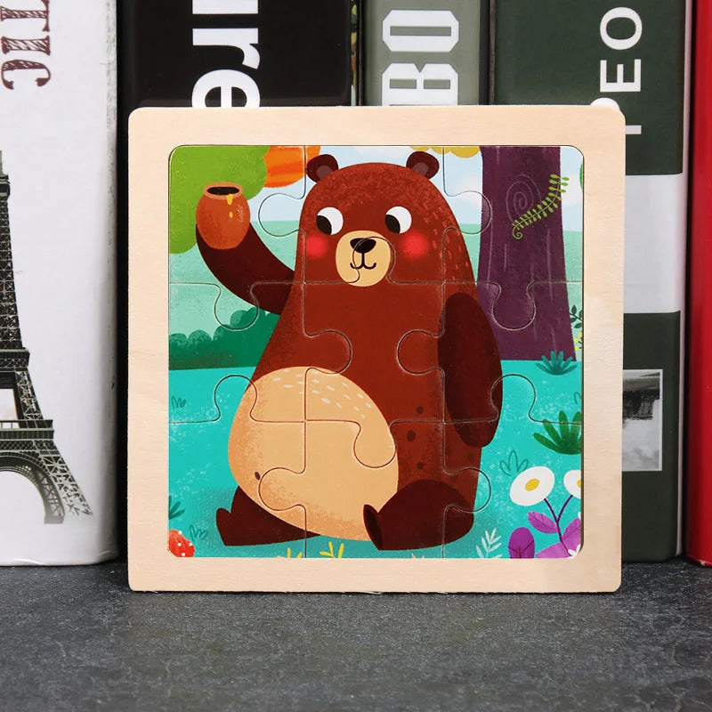 Puzzle en bois Montessori Bébé