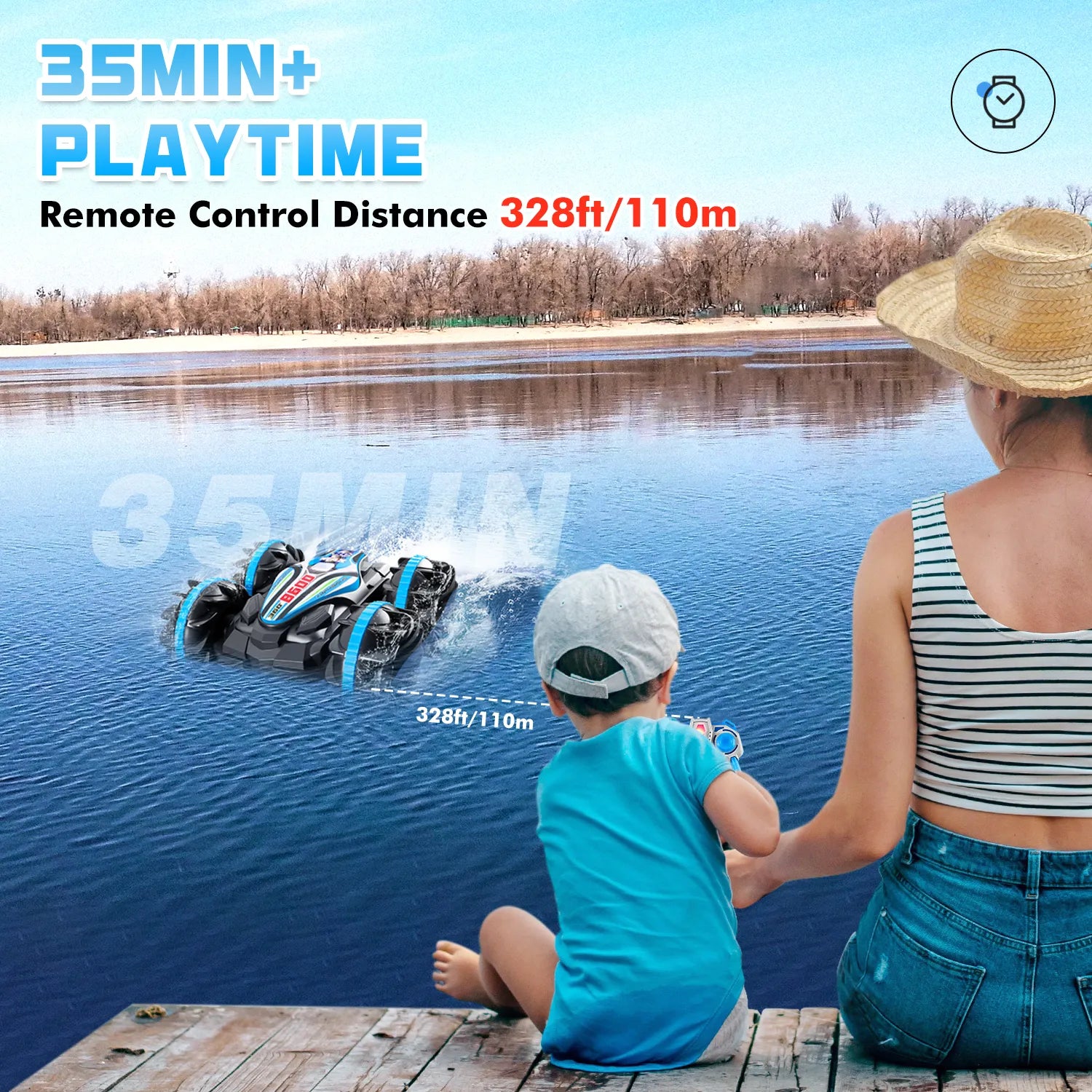 Voiture Télécommandée Amphibie