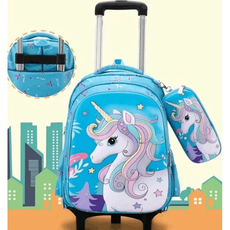 Sac à dos à roulettes Licorne pour enfants